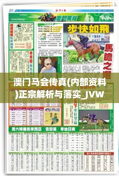 澳门马会传真(内部资料)正宗解析与落实_JVW3.53.50增强版