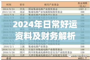 2024年日常好运资料及财务解析方案_TVC8.20.70投入版