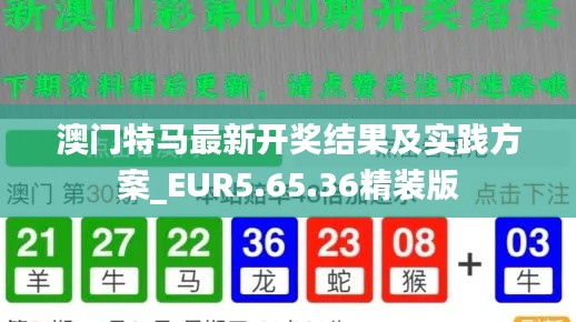 澳门特马最新开奖结果及实践方案_EUR5.65.36精装版