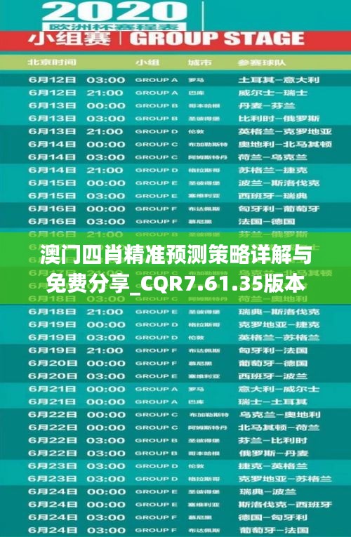 澳门四肖精准预测策略详解与免费分享_CQR7.61.35版本