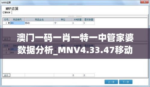 澳门一码一肖一特一中管家婆数据分析_MNV4.33.47移动版概述