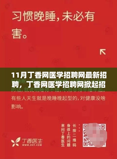 丁香网医学招聘网掀起招聘热潮，十一月最新动态深度解析