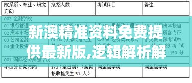 新澳精准资料免费提供最新版,逻辑解析解答解释方案_OLO4.80.37户外版