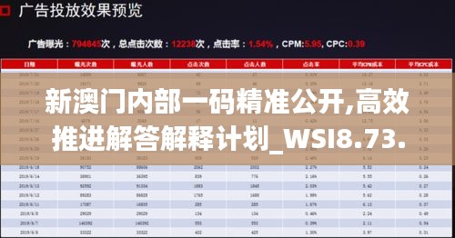 新澳门内部一码精准公开,高效推进解答解释计划_WSI8.73.43影像版