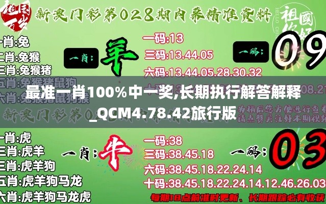 最准一肖100%中一奖,长期执行解答解释_QCM4.78.42旅行版