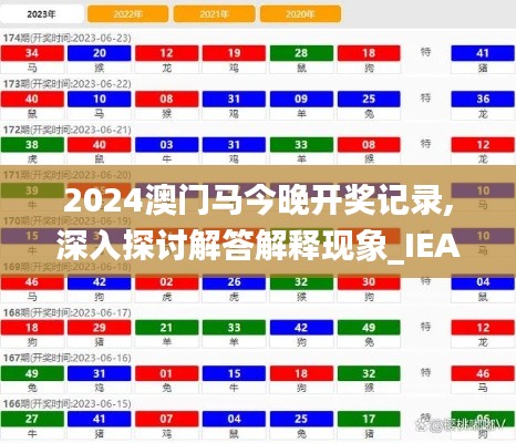 2024澳门马今晚开奖记录,深入探讨解答解释现象_IEA9.78.41跨平台版