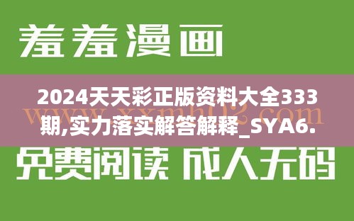 2024天天彩正版资料大全333期,实力落实解答解释_SYA6.68.49预测版