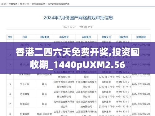 香港二四六天免费开奖,投资回收期_1440pUXM2.56