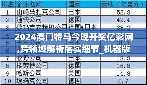 2024澳门特马今晚开奖亿彩网,跨领域解析落实细节_机器版BHD7.25