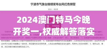 2024澳门特马今晚开奖一,权威解答落实效果_电信版LFK8.57