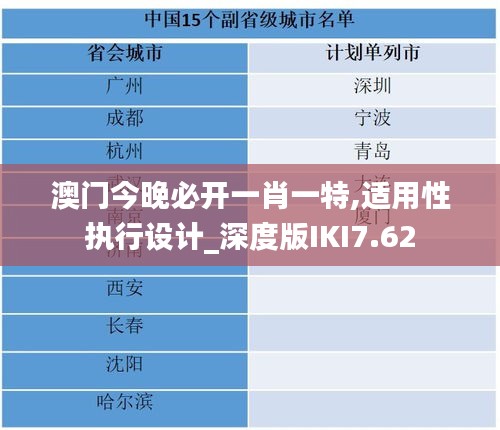 澳门今晚必开一肖一特,适用性执行设计_深度版IKI7.62