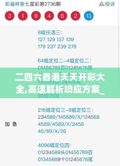 二四六香港天天开彩大全,高速解析响应方案_纪念版THL3.73