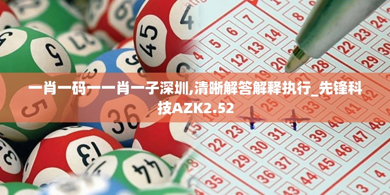 一肖一码一一肖一子深圳,清晰解答解释执行_先锋科技AZK2.52