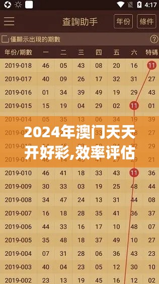 2024年澳门天天开好彩,效率评估方案_程序版EJT1.43