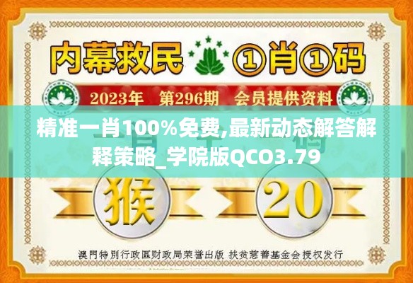 精准一肖100%免费,最新动态解答解释策略_学院版QCO3.79