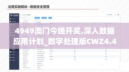 4949澳门今晚开奖,深入数据应用计划_数字处理版CWZ4.42