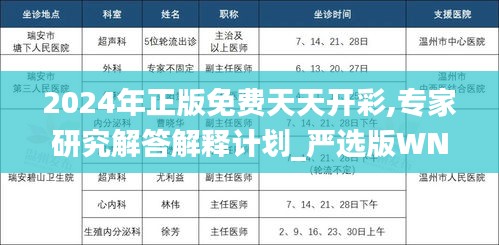 2024年正版免费天天开彩,专家研究解答解释计划_严选版WNN5.44