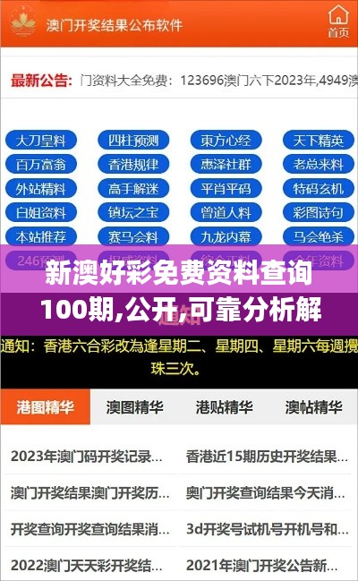 新澳好彩免费资料查询100期,公开,可靠分析解析说明_互联版VCJ2.40