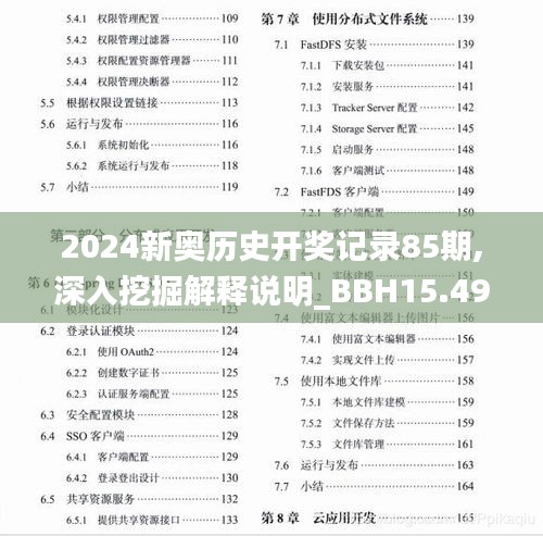 2024新奥历史开奖记录85期,深入挖掘解释说明_BBH15.49