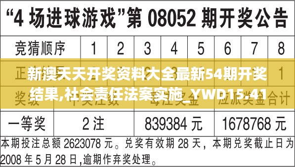 新澳天天开奖资料大全最新54期开奖结果,社会责任法案实施_YWD15.41