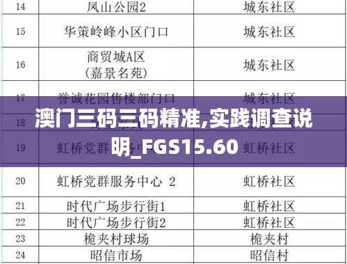 澳门三码三码精准,实践调查说明_FGS15.60