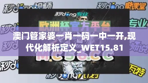 澳门管家婆一肖一码一中一开,现代化解析定义_WET15.81