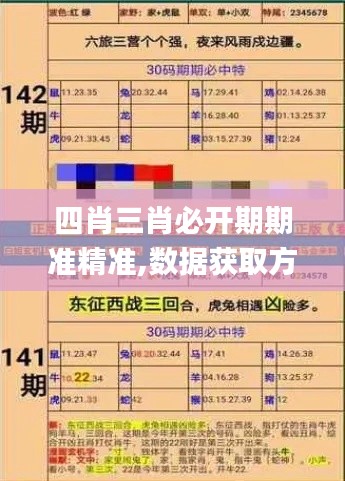 四肖三肖必开期期准精准,数据获取方案_BVJ15.32