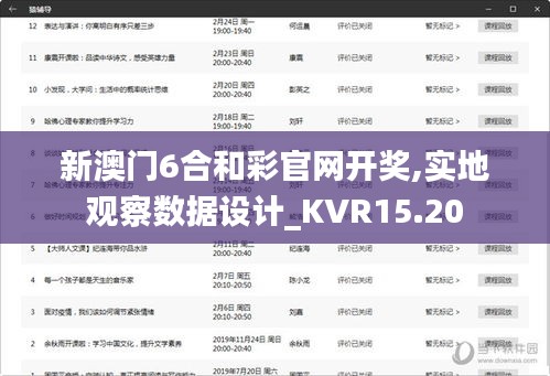 新澳门6合和彩官网开奖,实地观察数据设计_KVR15.20