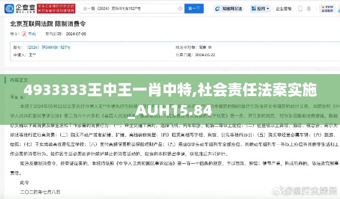 4933333王中王一肖中特,社会责任法案实施_AUH15.84