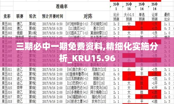 三期必中一期免费资料,精细化实施分析_KRU15.96