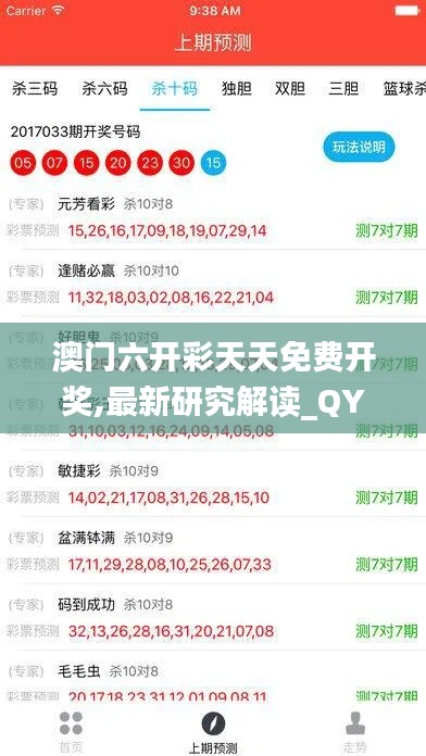 澳门六开彩天天免费开奖,最新研究解读_QYS15.16