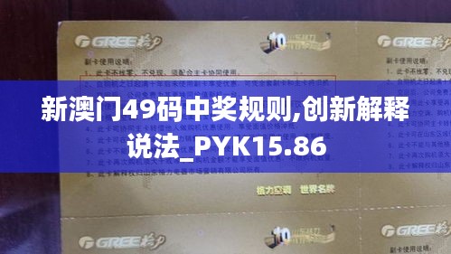 新澳门49码中奖规则,创新解释说法_PYK15.86