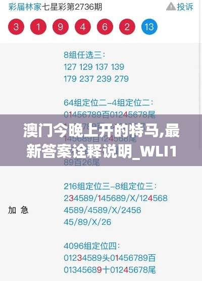 澳门今晚上开的特马,最新答案诠释说明_WLI15.75