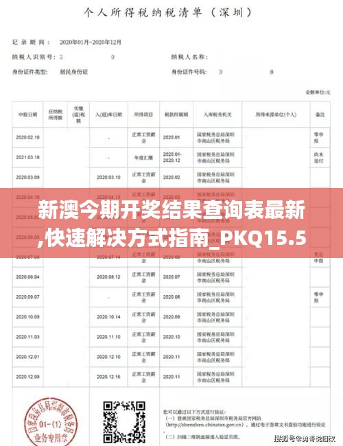 新澳今期开奖结果查询表最新,快速解决方式指南_PKQ15.56