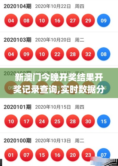 新澳门今晚开奖结果开奖记录查询,实时数据分析_ONW15.2