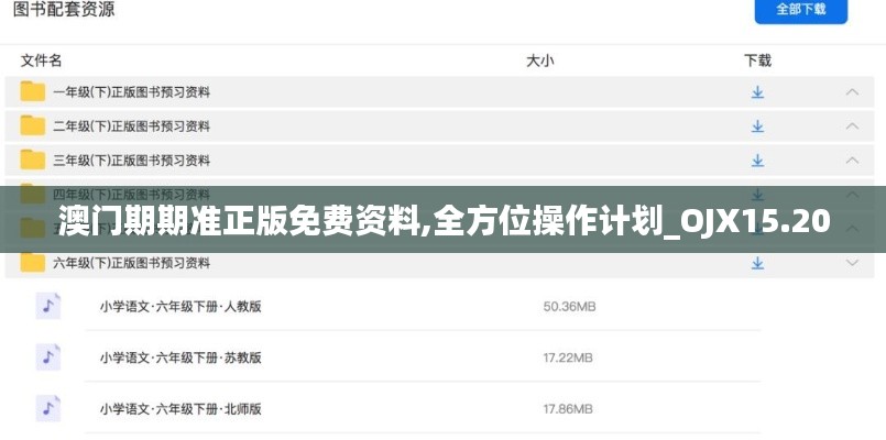 澳门期期准正版免费资料,全方位操作计划_OJX15.20