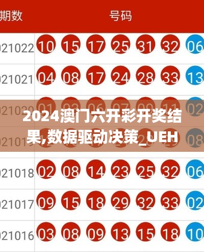 2024澳门六开彩开奖结果,数据驱动决策_UEH15.77