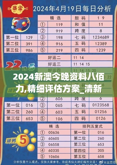 2024新澳今晚资料八佰力,精细评估方案_清新版VEJ2.82