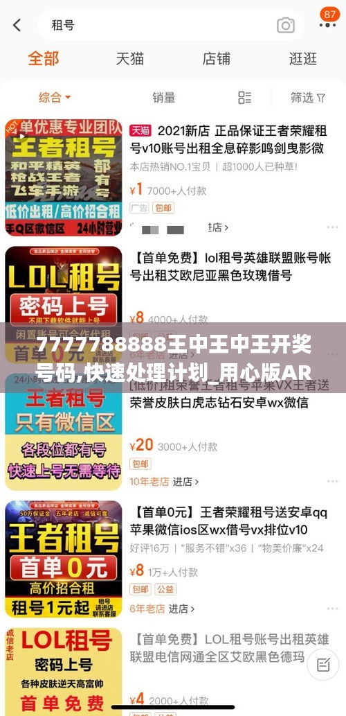 7777788888王中王中王开奖号码,快速处理计划_用心版ARW2.3