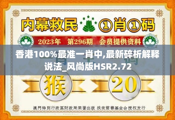 香港100%最准一肖中,最新碎析解释说法_风尚版HSR2.72