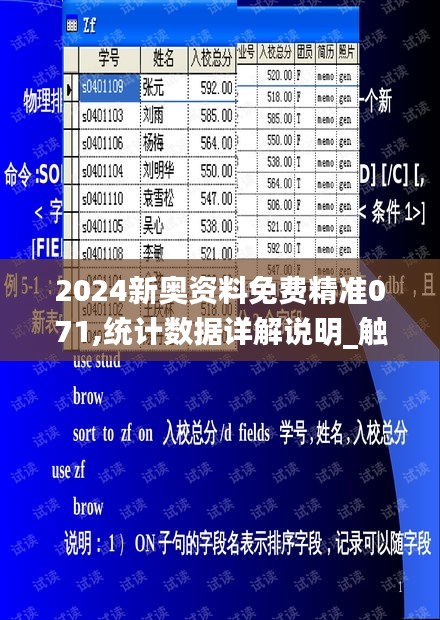 2024新奥资料免费精准071,统计数据详解说明_触控版XMS2.30