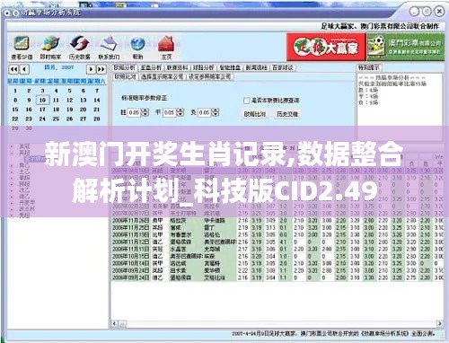 新澳门开奖生肖记录,数据整合解析计划_科技版CID2.49