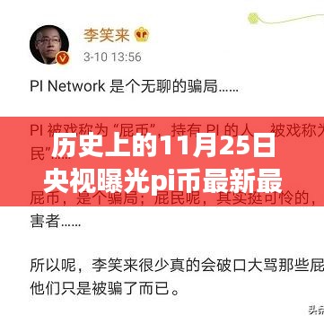 央视揭秘，历史上的11月25日PI币最新真相报道曝光