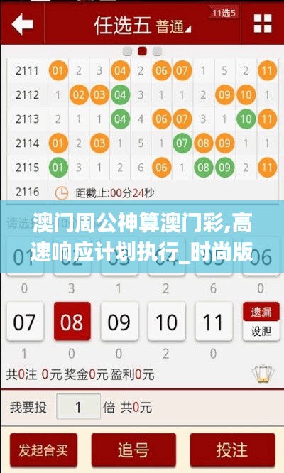 澳门周公神算澳门彩,高速响应计划执行_时尚版CGE9.91