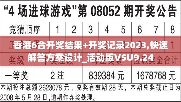 香港6合开奖结果+开奖记录2023,快速解答方案设计_活动版VSU9.24