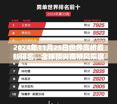 全球顶尖高桥风采展示，最新世界高桥排名揭晓，2024年11月25日评测报告