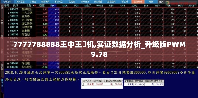 7777788888王中王厷机,实证数据分析_升级版PWM9.78