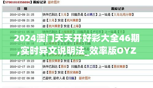 2024澳门天天开好彩大全46期,实时异文说明法_效率版OYZ9.42