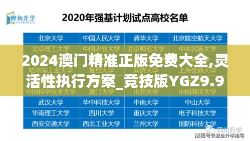 2024澳门精准正版免费大全,灵活性执行方案_竞技版YGZ9.92