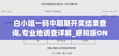 白小姐一码中期期开奖结果查询,专业地调查详解_感知版ONC9.85